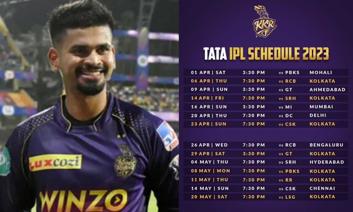 Kolkata Knight Riders Full Schedule For IPL 2023: Fixtures List, Venues ...