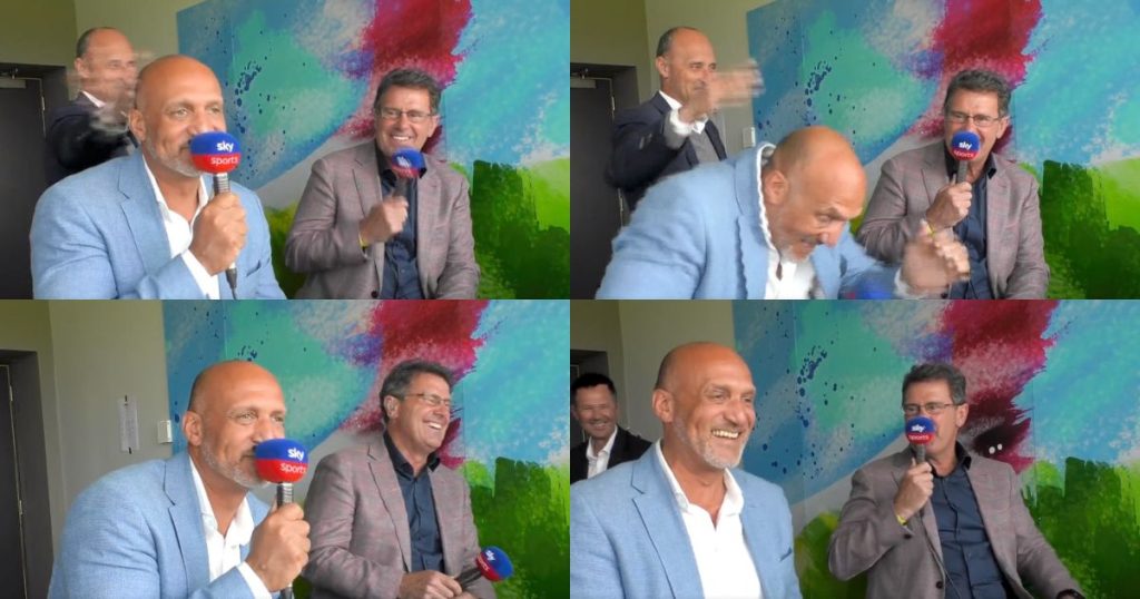 Nasser Hussain Playfully Taps Mark Butcher's Head Amid Commentary Banter
