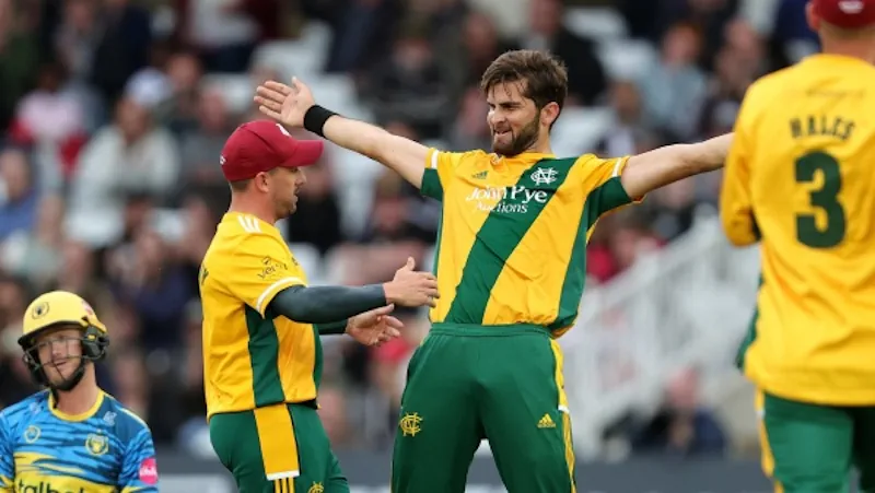 WATCH: Shaheen Afridi Picks Up 4 Wickets In The First Over Against Birmingham Bears