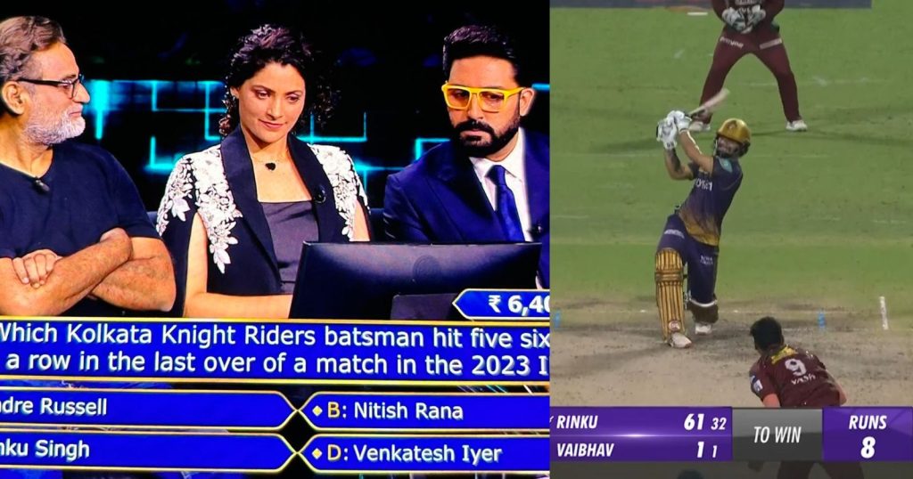 Rinku Singh's IPL Heroics Of Hitting 5 Sixes In An Over Take Center Stage on "Kaun Banega Crorepati"