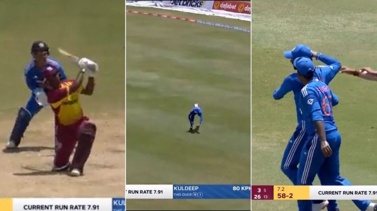 Tilak Varma Took An Absolute Stunning Catch On His T20I Debut