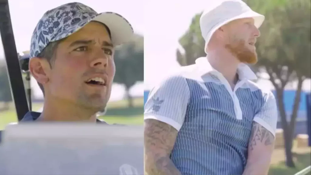 [ VIRAL ] Alastair Cook Comes Out With An Epic Reaction To Ben Stokes' Golf Skills