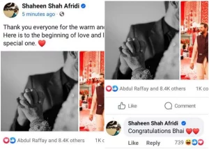 Fans Troll Shaheen Afridi For Congratulating Himself On His Wedding Post