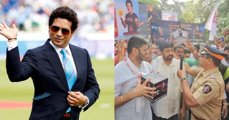 Here Is The Reason For The Massive Protest Outside The House Of Sachin Tendulkar