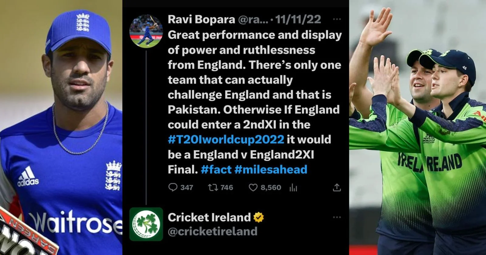 Irelands Smart Reply When Ravi Bopara Said That Only Pakistan Can Stop England In the T20 WC 2022