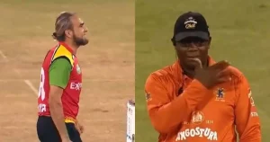Umpire Nigel Duguid's Iconic “You Can’t See Me” Gesture Takes CPL 2023 By Storm