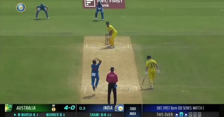 [VIDEO] Mohammed Shami Fooled Mitchell Marsh With A Perfect Outswinger
