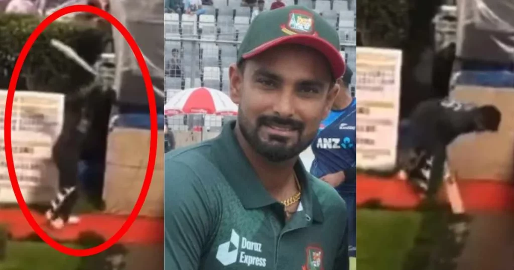 [VIDEO] Litton Das Broke His Bat After Getting Dismissed Early Against New Zealand