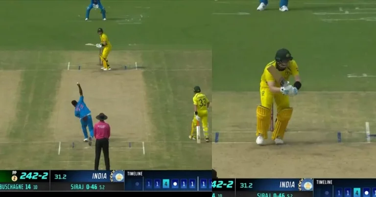 [VIDEO]: Mohammed Siraj Traps Steve Smith Front Of The Stumps