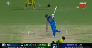 [VIDEO]: Virat Kohli Chips Down The Track To Hit Mitchell Starc For A Straight Six