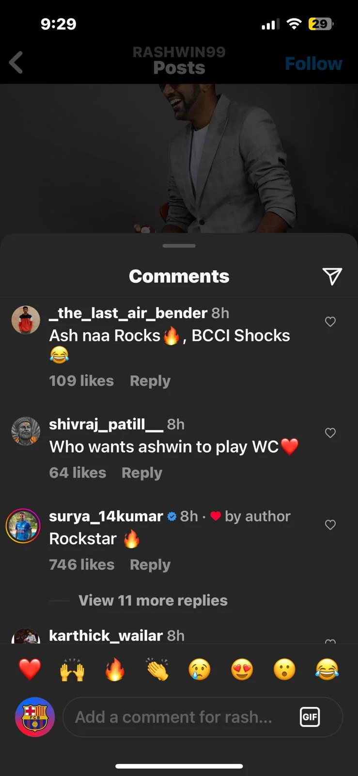 Suryakumar Yadav Posts A Cheeky Comment To Ravichandran Ashwin's Stylish Instagram Photo