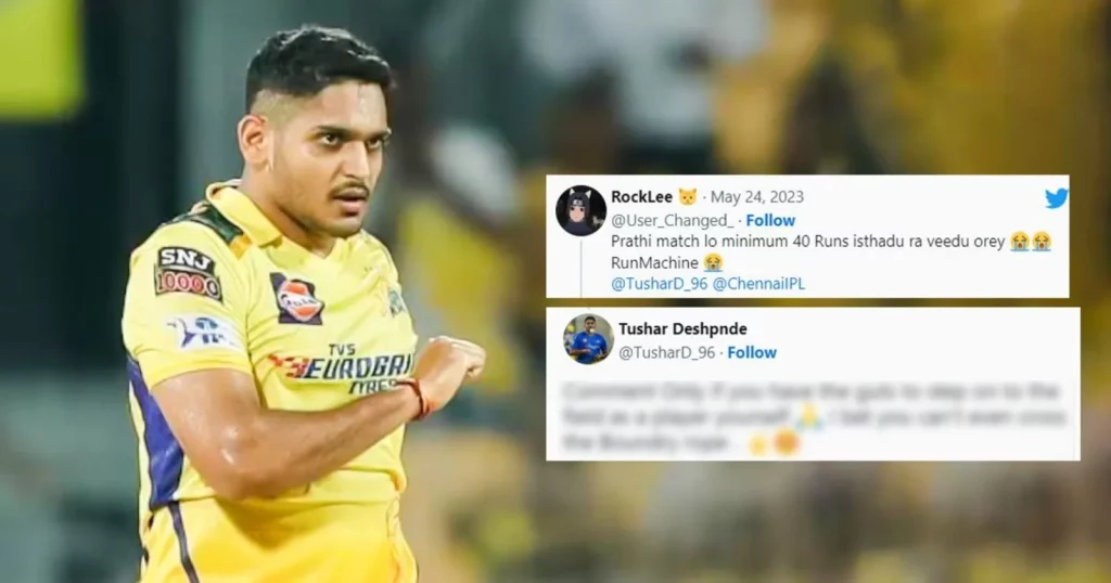 When Tushar Deshpande Gave It Back To A Troll Who Called Him A Run Machine