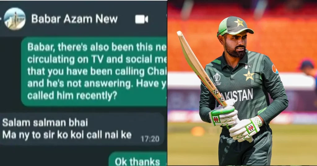 Cricket World Cup 2023: Babar Azam’s Private Messages Leaked And Shown On Live TV