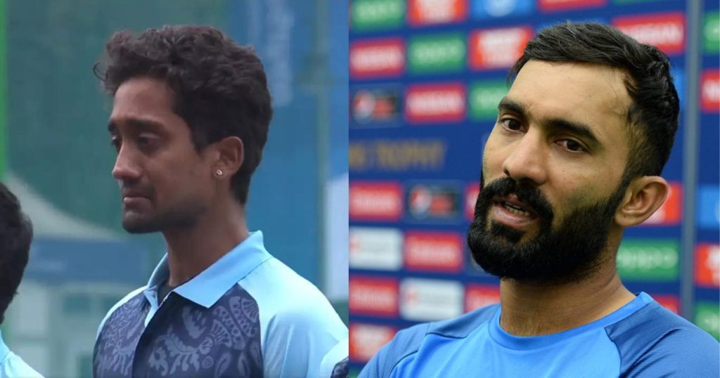 Dinesh Karthik Reacts As Sai Kishore Has Tears During National Anthem At Asian Games 2023