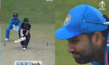 [IND vs NZ] Video: Rohit Sharma Laughs Out Loud As Kuldeep's 113 KPH Rocket Hurts Daryl Mitchell