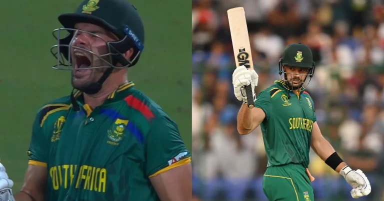 [SA vs SL World Cup 2023]: Aiden Markram Celebrates After Scoring The Fastest Hundred In World Cup History