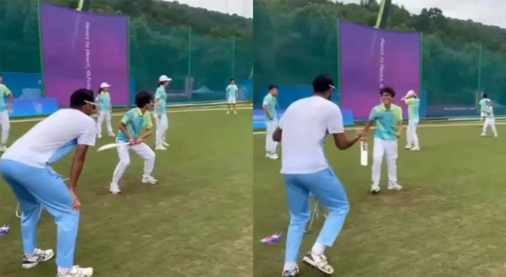 [VIDEO]: Team India Play Cricket With Chinese Kids Ahead Of The Semifinal In Asian Games 2023