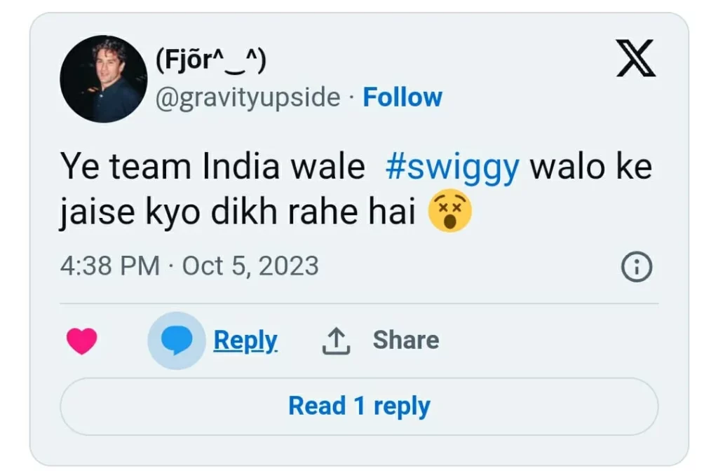 Ready To :Swiggy's Hilarious Take On Team India's Orange