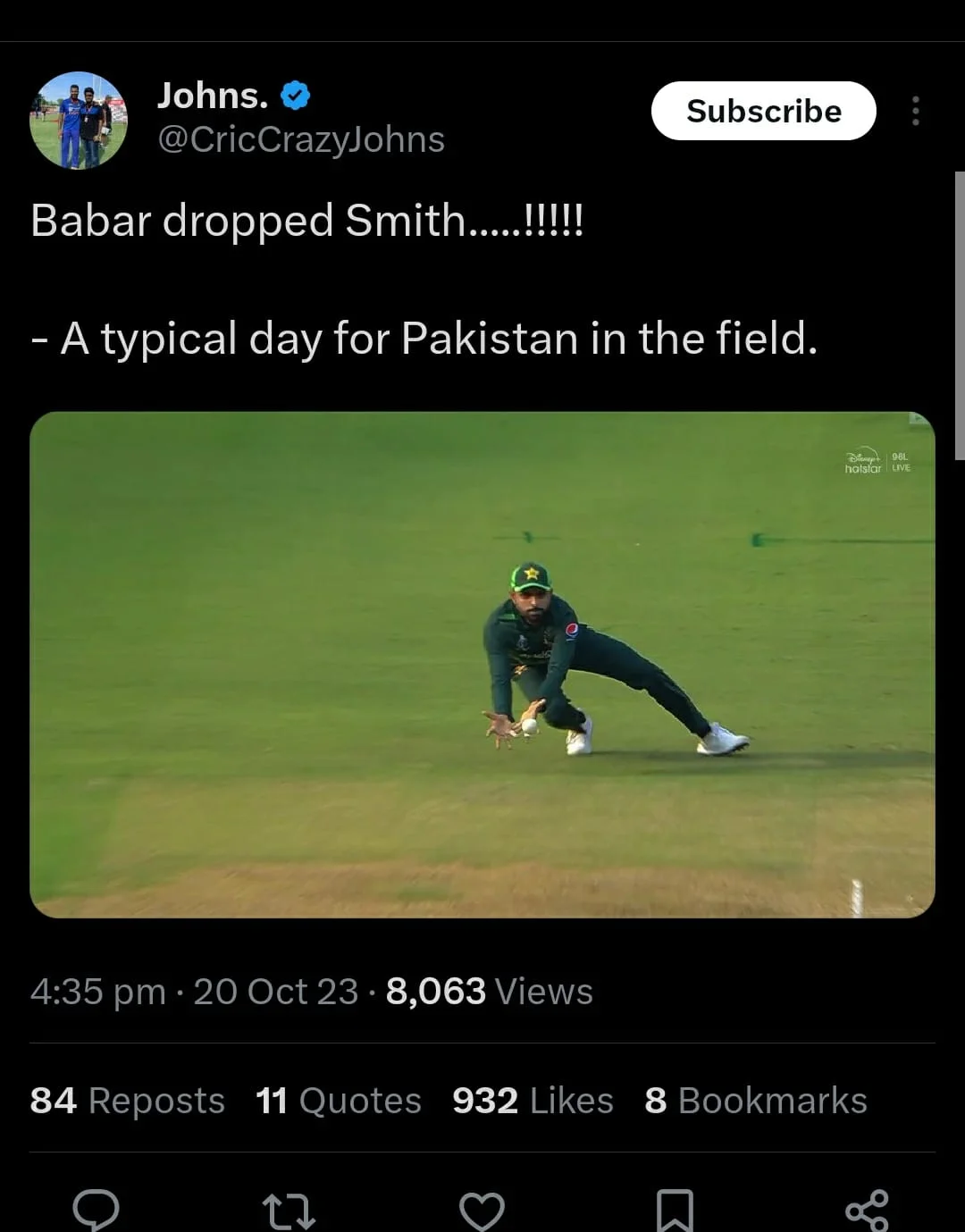 [AUS vs PAK Memes] Indian Fans Trolled Pakistanis For Their Miserable Fielding