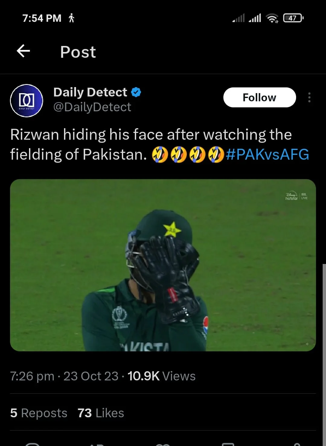 Memes On Mohammad Rizwan Hiding His Face In Shame Go Viral On X-TGN