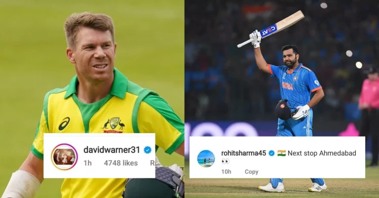 [World Cup 2023] David Warner Posts A Message For Rohit Sharma After His Explosive Century