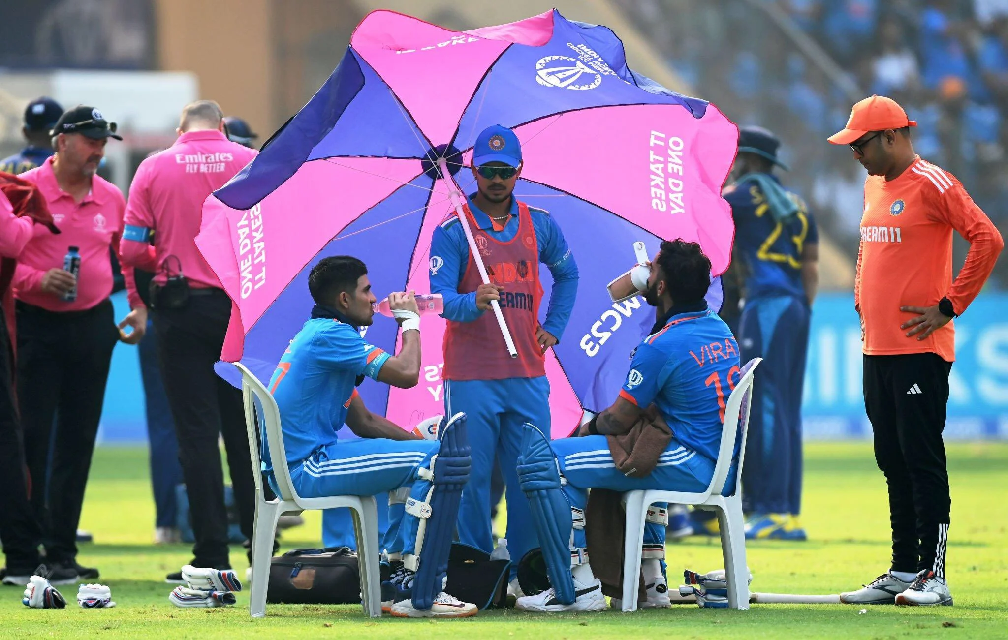 Cricket World Cup 2023: Ishan Kishan’s Giant Umbrella For Kohli And Gill Made Fans Laugh