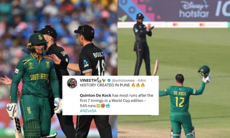 Fans Hail Quinton de Kock After He Smashed His 4th Century Of World Cup 2023
