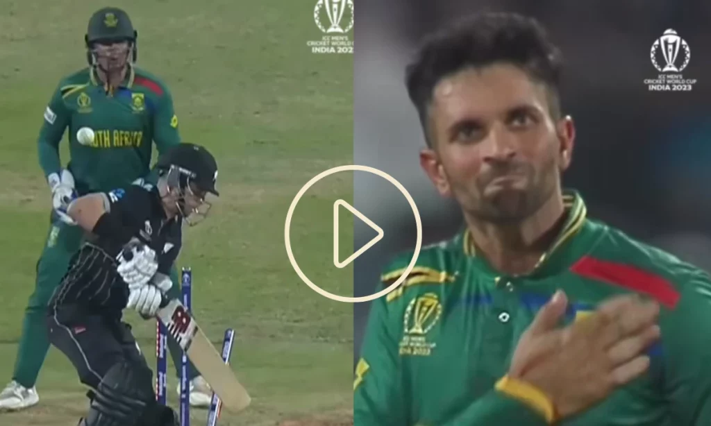 Video: Keshav Maharaj Does Aggressive Chest Thumping Celebration After Dismissing Santner
