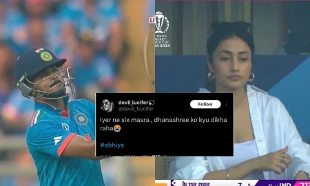 IND vs SL: Memes Galore As Cameraman Showed Dhanashree After Shreyas Iyer Hit A Six