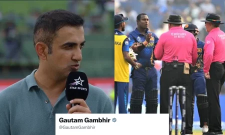 Gautam Gambhir Slammed Bangladesh After Angelo Mathews Deemed Timed Out