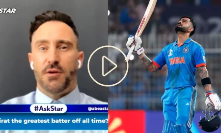 Video: "Is Virat Kohli The GOAT Batsman?" Faf du Plessis Answers