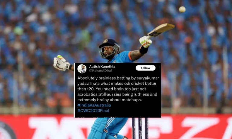 Fans Troll Suryakumar Yadav For His "Brainless" Innings In The World Cup Final