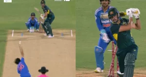 [IND vs AUS] Watch Ravi Bishnoi Castles Matthew Short