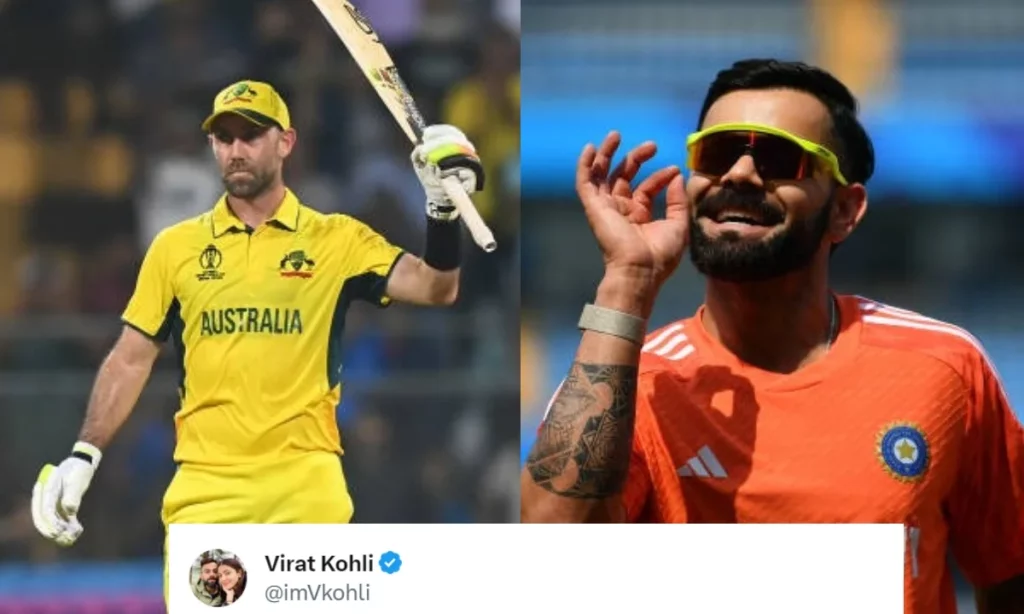 [World Cup 2023] Virat Kohli Hailed Glenn Maxwell's Powerful 201* Against Afghanistan
