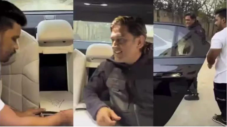 [Watch] MS Dhoni Wins Heart By Signing A Fans' BMW Car