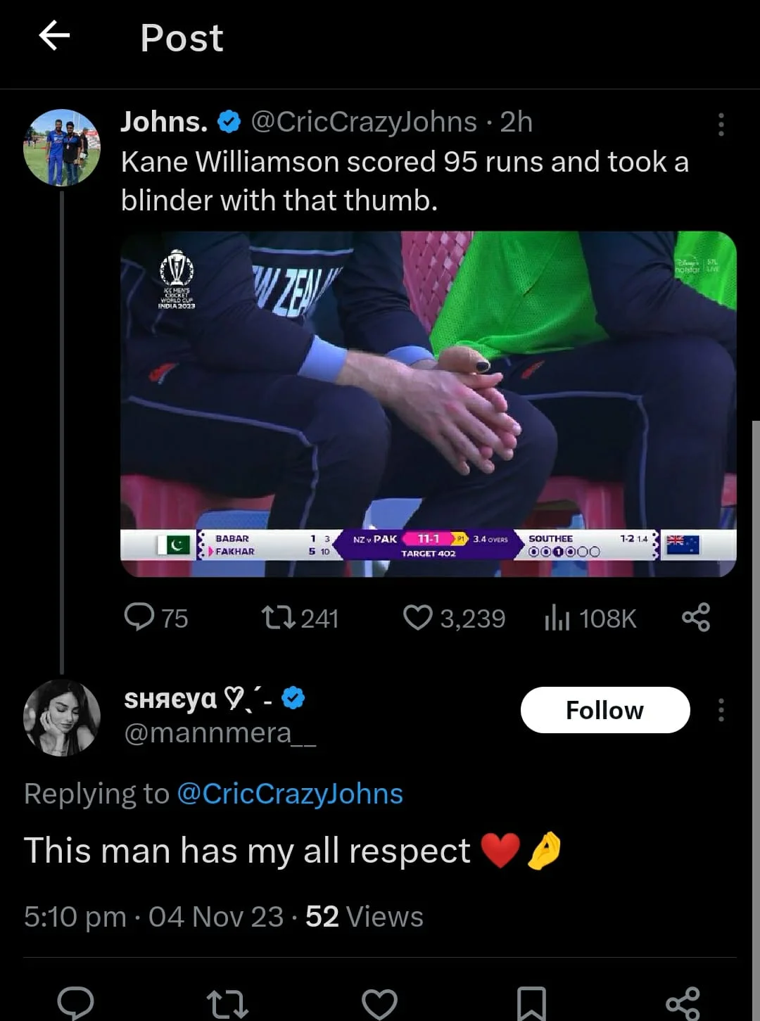 PAK vs NZ: Fans Praise Kane Williamson After Image Of Bandaged Thumb Goes Viral