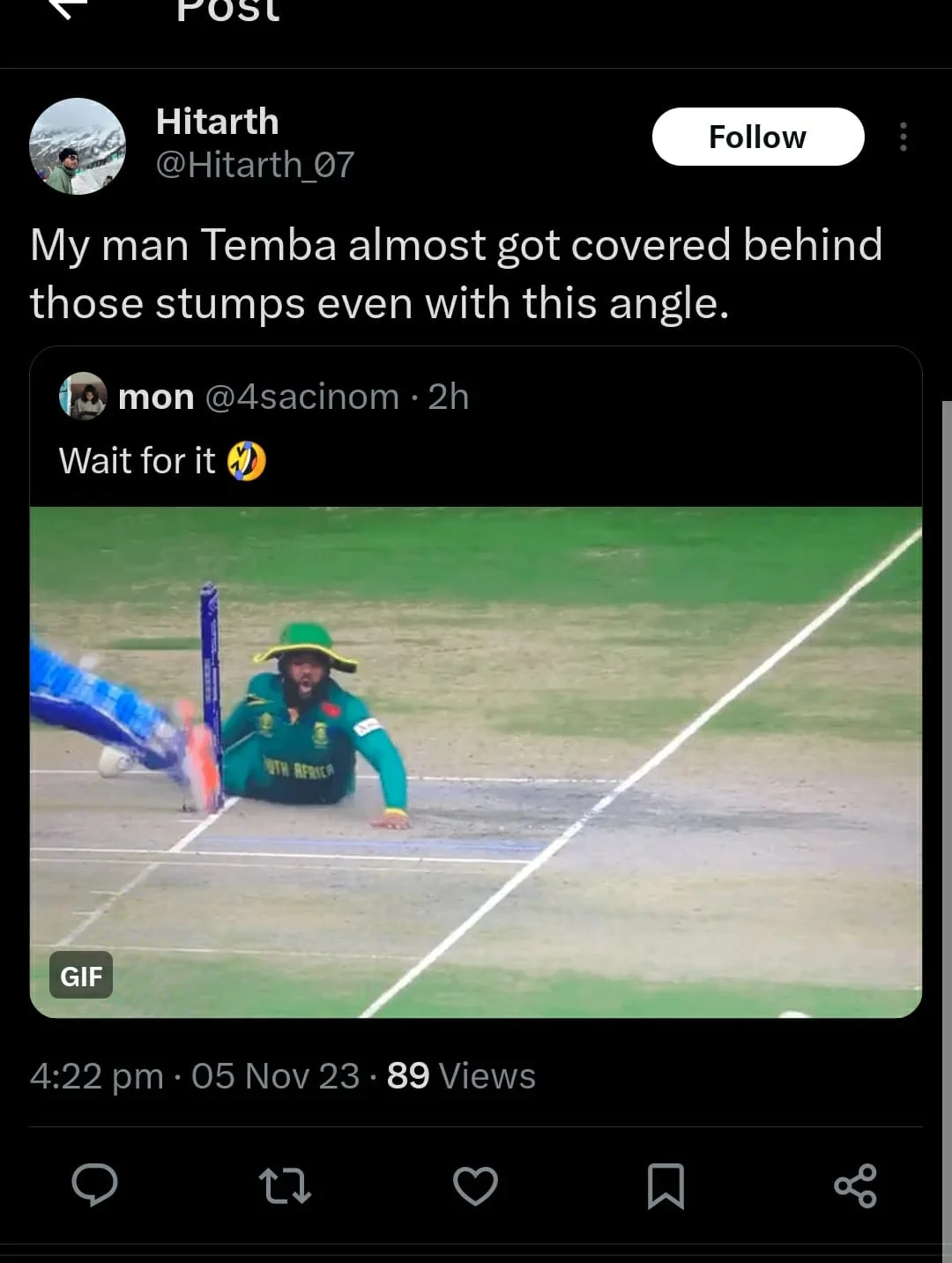 IND vs SA: Temba Bavuma Dives Into The Stumps; Fans Troll Him With Funny Memes-TGN