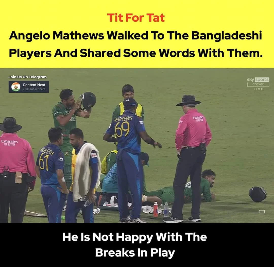 ODI World Cup 2023: Angelo Mathews Takes Revenge On The Bangladeshi Players