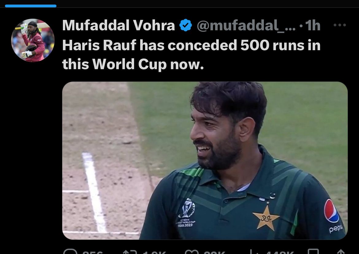 Haris Rauf Gets Trolled With Memes For Conceding Over 500 Runs In World Cup 2023