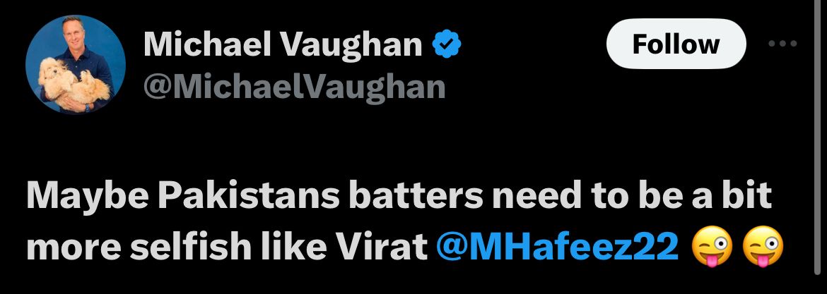 Michael Vaughan Yet Again Trolls Mohammad Hafeez Citing Virat Kohli's Reference
