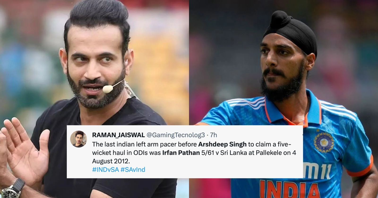 Arshdeep Singh Compared To Irfan Pathan By Fans After His 5 Wicket Haul