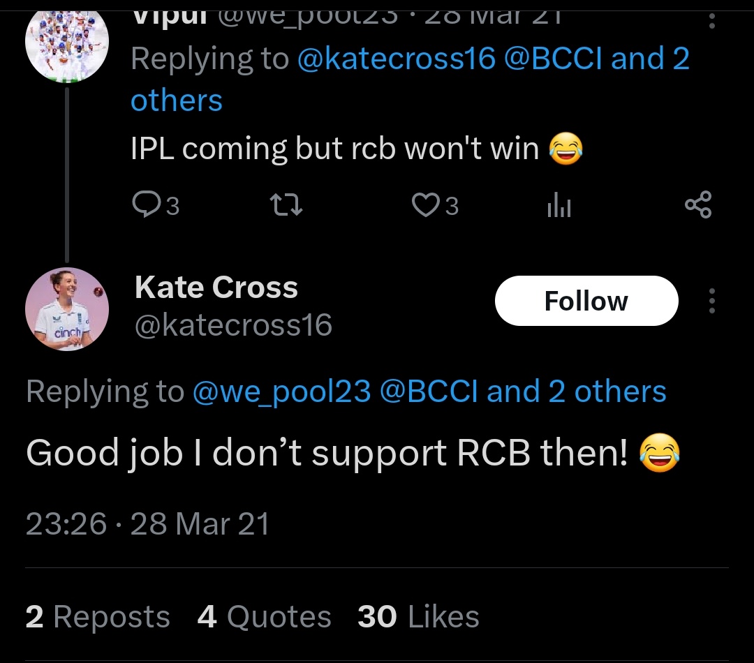 Trolled RCB In Past On Twitter, Now Kate Cross Is Bought By RCB