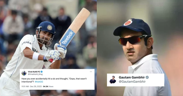 Gautam Gambhir Hilariously Responds To A Guy Who Asks If He Had Unintentionally Hit A Six