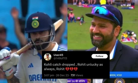 IND vs SA: "Lucky" Virat Kohli Got Trolled By Fans Of Rohit Sharma After A Catch Drop