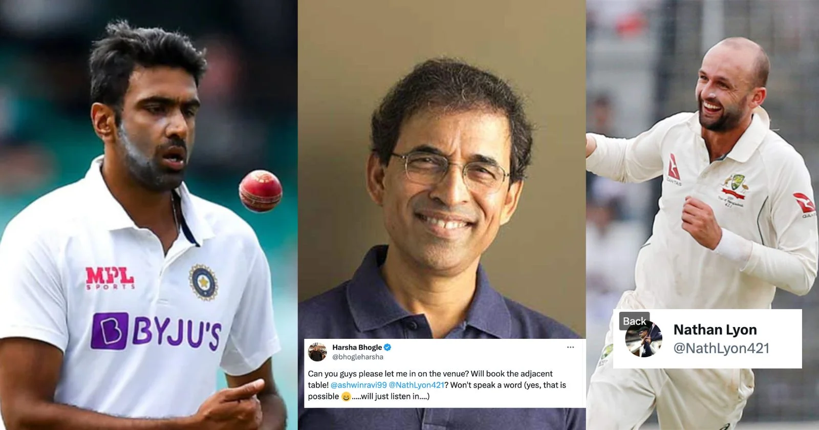 Nathan Lyon Trolls Harsha Bhogle When He Tries To Sneak Into The Conversation Between Ashwin And Lyon