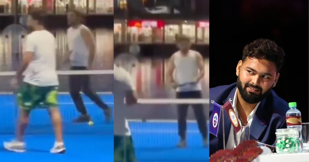 Watch: Rishabh Pant Plays Tennis With MS Dhoni After IPL 2024 Auction