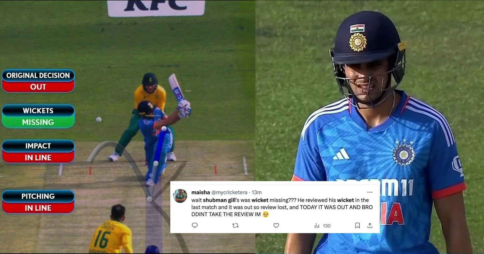 SA vs IND: Fans Erupt As Shubman Gill Gets Dismissed LBW On A Wrong Decision