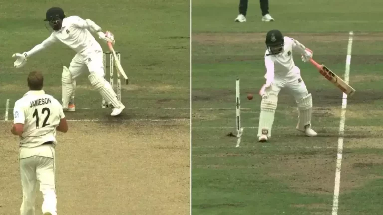 [Watch] Mushfiqur Rahim Gets Dismissed After Handling The Ball And Obstructing The Field