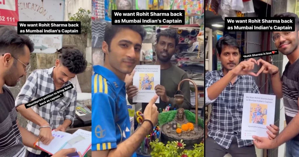 Watch: Rohit Sharma Fans Protest In The Streets Against Mumbai Indians For Sacking Him From Captaincy