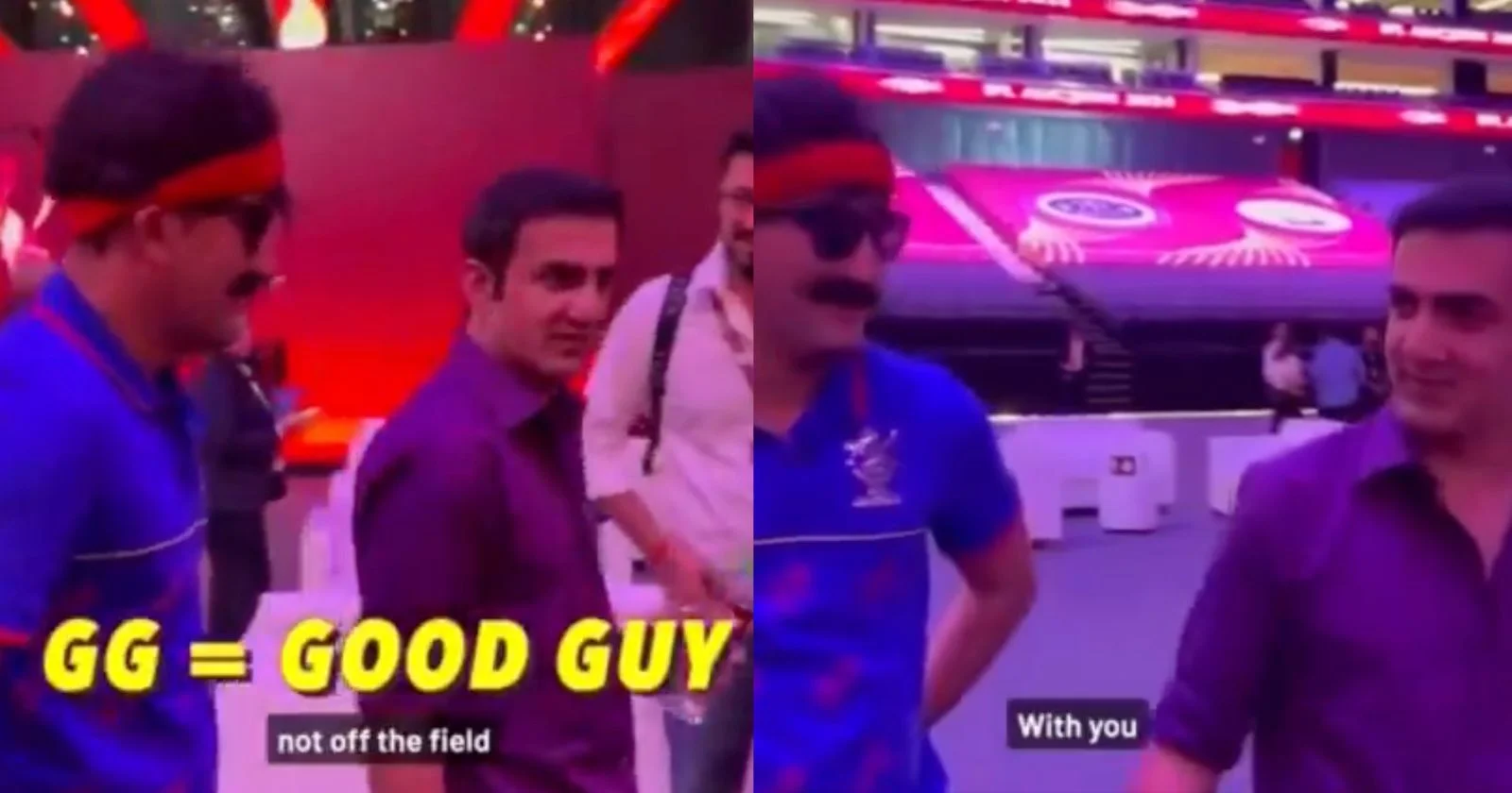 Watch: Fun Moment Between KKR's Mentor Gautam Gambhir And RCB's Mr Nags